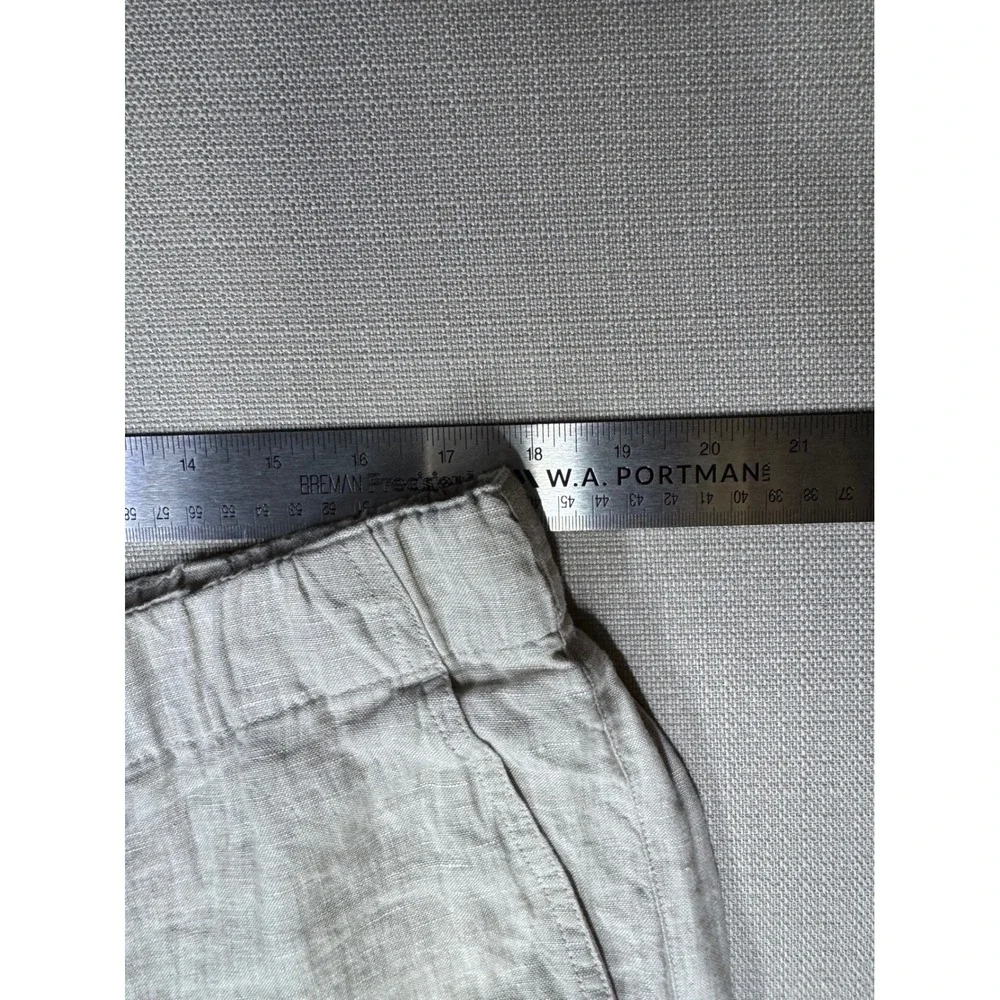 Quince Mens 100% European Linen Pants Driftwood Beige Elastic Waist Trousers NWT